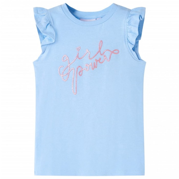 Tricou pentru copii cu m&acirc;neci scurte, albastru deschis, 92