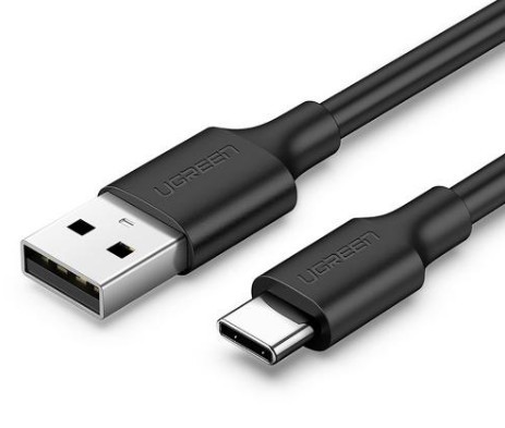 CABLU alimentare si date Ugreen, &quot;US287&quot;, Fast Charging Data Cable pt. smartphone, USB 2.0 la USB Type-C 5V/2A, 0.5m, negru &quot;60115&quot; (timbru verde 0.08