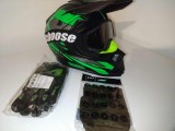 Set casca enduro+Ochelari+Manusi+Cagula marimea S(55-56 cm), Oem