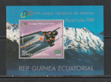 Guinea Ecuatoriala 1978 - Jocurile Olimpice de Iarna Lake Placid S/S 1v MNH, Nestampilat