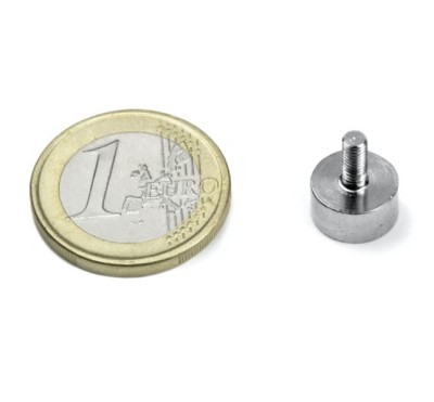 Magnet neodim oala &amp;Oslash;10 mm, cu filet exterior M3, putere 2,5 kg foto