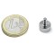 Magnet neodim oala &Oslash;10 mm, cu filet exterior M3, putere 2,5 kg