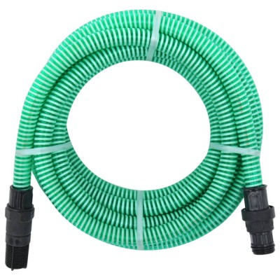 Furtun de aspiratie cu racorduri din PVC, verde 1,1&amp;quot; 4 m, PVC GartenMobel Dekor foto