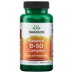 Complex de Vitamina B Balance B-50 100 capsule Swanson foto