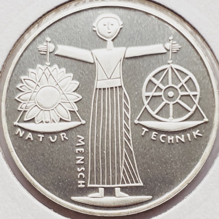 528 Germania 10 mark 2000 Expo 2000 - D - km 199 UNC argint