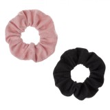 Set Elastice Păr, Ribbed, 2 Bucăți, Culoare Negru și Nude, Oem