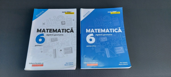 MATEMATICA ALGEBRA GEOMETRIE CLASA A VI A PARTEA I SI II DAN ZAHARIA