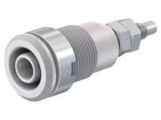 Soclu Banana 4mm 32A 1kV Alb Nichelat Alama foto