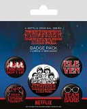 Cumpara ieftin Set insigne - Stranger Things Log | Pyramid International