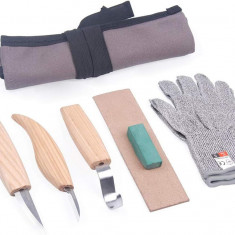 Set de instrumente pentru sculptură în lemn 6s+mănuși rezistente la tăiere, cuți