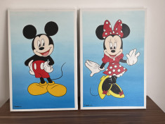 Mickey &amp;amp; Minnie Tablouri ulei pe panza 60x40 foto