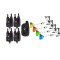 Set 4 senzori cu statie, cu snagbar fix si Set 4 swingere, cu iluminare color