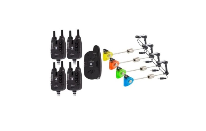 Set 4 senzori cu statie, cu snagbar fix si Set 4 swingere, cu iluminare color