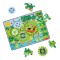 Puzzle din lemn cu rotite dintate pentru invatarea numararii prin joaca Animale vesele
