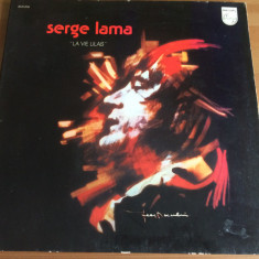 Serge Lama La Vie Lilas 1976 Gatefold disc vinyl lp muzica pop chanson usoara