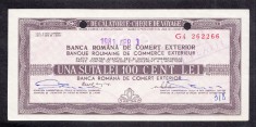 A4124 Bon 100 lei Cec de Calatorie Cheque de Voyage foto