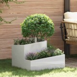 VidaXL Vază pentru Grădină Argintiu 60 x 60 x 50 cm Oțel inoxidabil