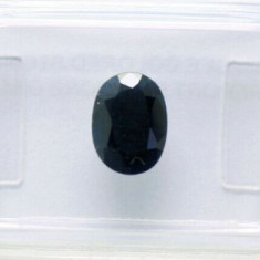 ~ SAFIR NATURAL albastru inchis 1,66 ct. Certificat de Autenticitate ! ! !