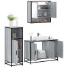 VidaXL Set mobilier de baie, 3 piese, gri sonoma, lemn prelucrat 3300983