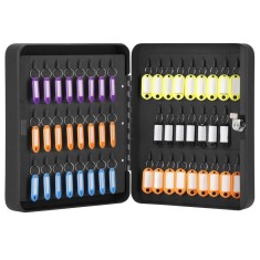 Cutie metalica din otel pentru 100 chei, echipata, 30x24x7cm, neagra Household NewTrend