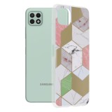 Husa compatibila cu samsung galaxy a22 5g, abstract marble, hex fashion, mov