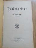 Landesgesetze des jahres 1878 - Budapest, 1878 - Verlag von Moritz Rath