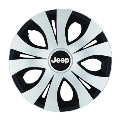 Set 4 Capace Roti Top Gri-Negru R15, Compatibil Cu Jeep foto