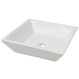 Cumpara ieftin Chiuveta ceramica patrata, alb, 41,5 x 41,5 x 12 cm