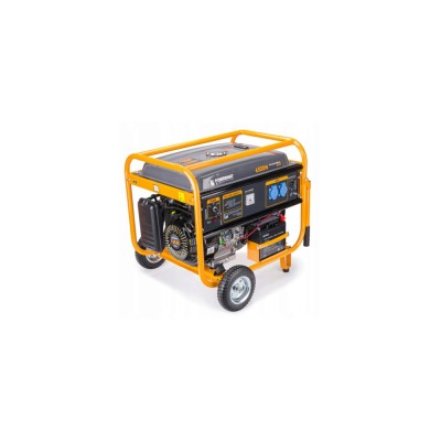 Generator curent electric 6500 W, 6,5 KW, 220 V, Pornire la Cheie, Automata, Roti si Manere, stabilizator de tensiune (AVR), monofazat, protectie supr foto