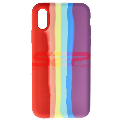 Toc silicon High Copy Rainbow Apple iPhone X No.01 foto