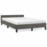 Cumpara ieftin Cadru de pat fara saltea, gri inchis, 120x200 cm, catifea