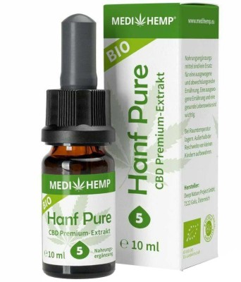 Ulei de Canepa Hemp Pure 5% CBD Eco 10 mililitri Medihemp foto