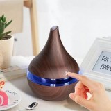 AeroMist AO-50113 Umidificator Ultrasonic cu Aromaterapie, LED RGB, 300ml, Maro