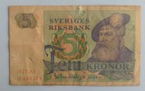 Bancnota Suedia - 5 Kronor 1977
