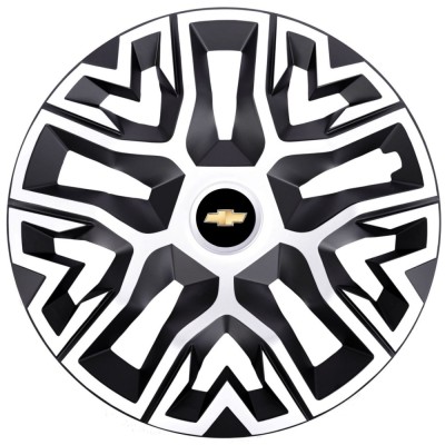 Set 4 Capace Roti 15 &amp;quot; Best Alb-Negru, Compatibile Cu Chevrolet foto