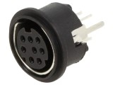 Conector DIN mini soclu 8 pini, drept
