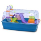 Cusca Hamsteri Bernie 53x38x25.5cm, Rozatoare Mici, Accesorii Incluse: Scarite, Tub, Casuta, Hranitor, Carusel - Design Aerisit si Sigur