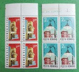 TIMBRE ROMANIA MNH LP 1118/1984 100 ani iluminatul stradal Timisoara -Bloc de 4