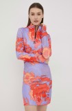 Adidas Originals rochie HC4598 culoarea violet, mini, mulată