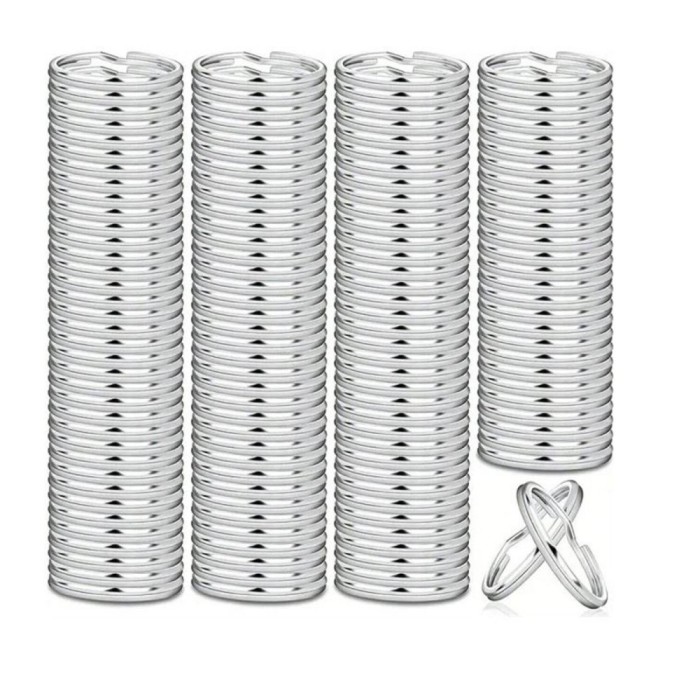 Set 100 Inele Deschise 20mm - Conectori Metalici pentru Brelocuri, Pandantive, Bijuterii si Mestesuguri