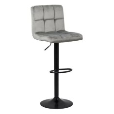 SCAUN DE BAR CU SPATAR REGLABIL DIN CATIFEA ABS 191B GRI