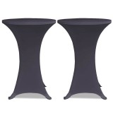 Cumpara ieftin Husa elastica pentru masa, 2 buc., antracit, 80 cm
