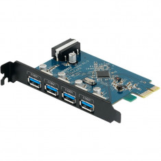 Adaptor Orico PVU3-4P 1x PCI-E Male - 4x USB 3.0 Female PCI-Express Card foto