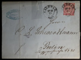 Germany NDP 1871 Postal History Rare Cover + Content Mi.16 EF to Calbeas DB.408