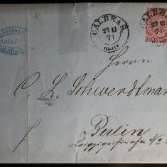 Germany NDP 1871 Postal History Rare Cover + Content Mi.16 EF to Calbeas DB.408