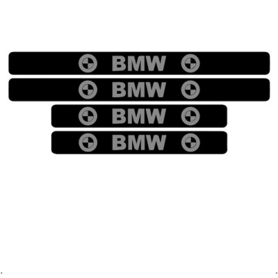 Set 4 protectii praguri auto, autoadezive BMW, Gri foto