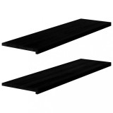 vidaXL Glafuri 2 buc maro &icirc;nchis 140x40x2 cm lemn masiv de stejar