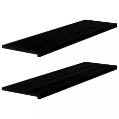 vidaXL Glafuri 2 buc maro &icirc;nchis 140x40x2 cm lemn masiv de stejar