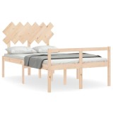 Cumpara ieftin Cadru de pat senior cu tablie, 120x200 cm, lemn masiv