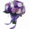 Buchet din flori de cires si trandafiri, by Eventissimi, Mov Alb